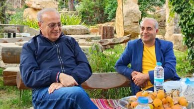 صورة وهاب في ضيافة غاندي بو ذياب: لقاء أدبي وفلسفي